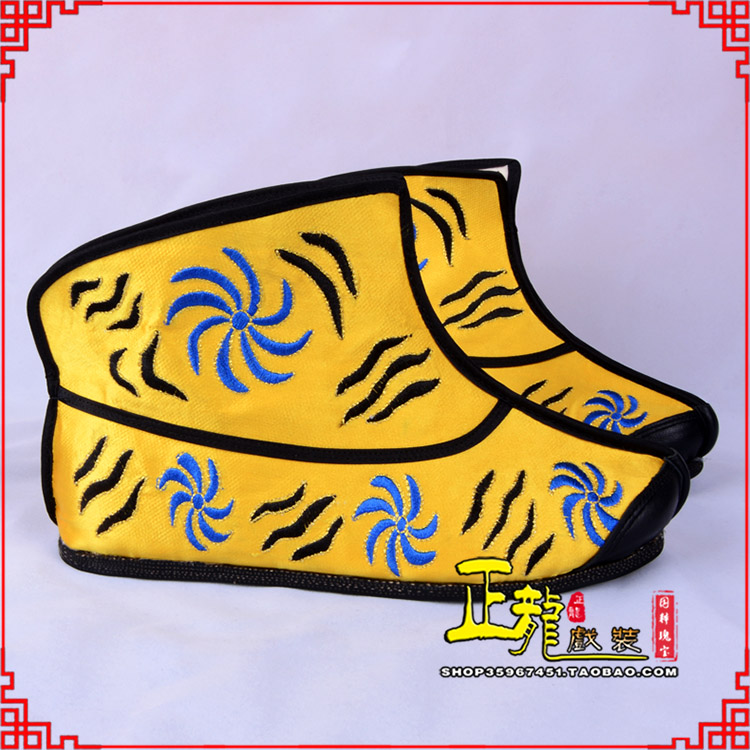 项城.美猴王靴子虎纹靴金黄快靴 猴鞋