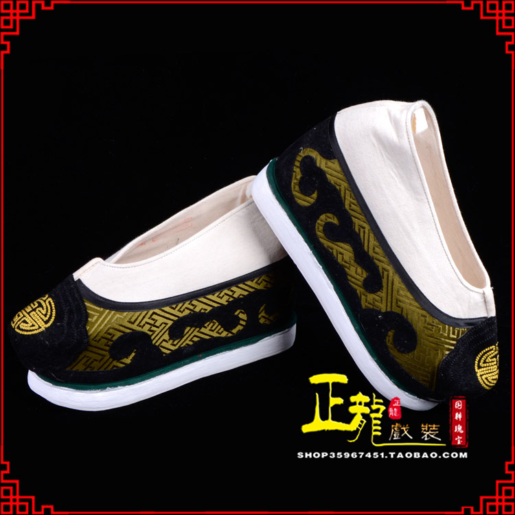 项城戏鞋方口鞋老生鞋老旦鞋三义斋纸底内高福字履